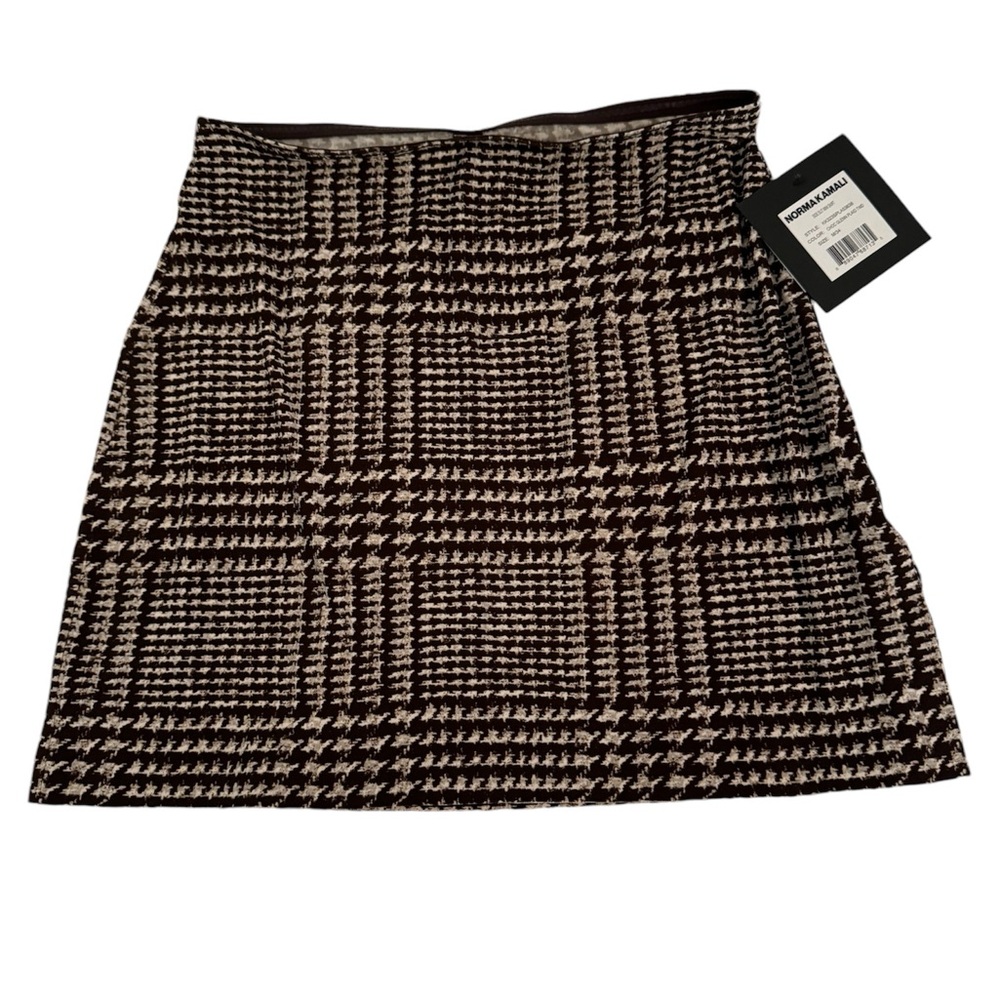 Norma Kamali Plaid Mini Skirt